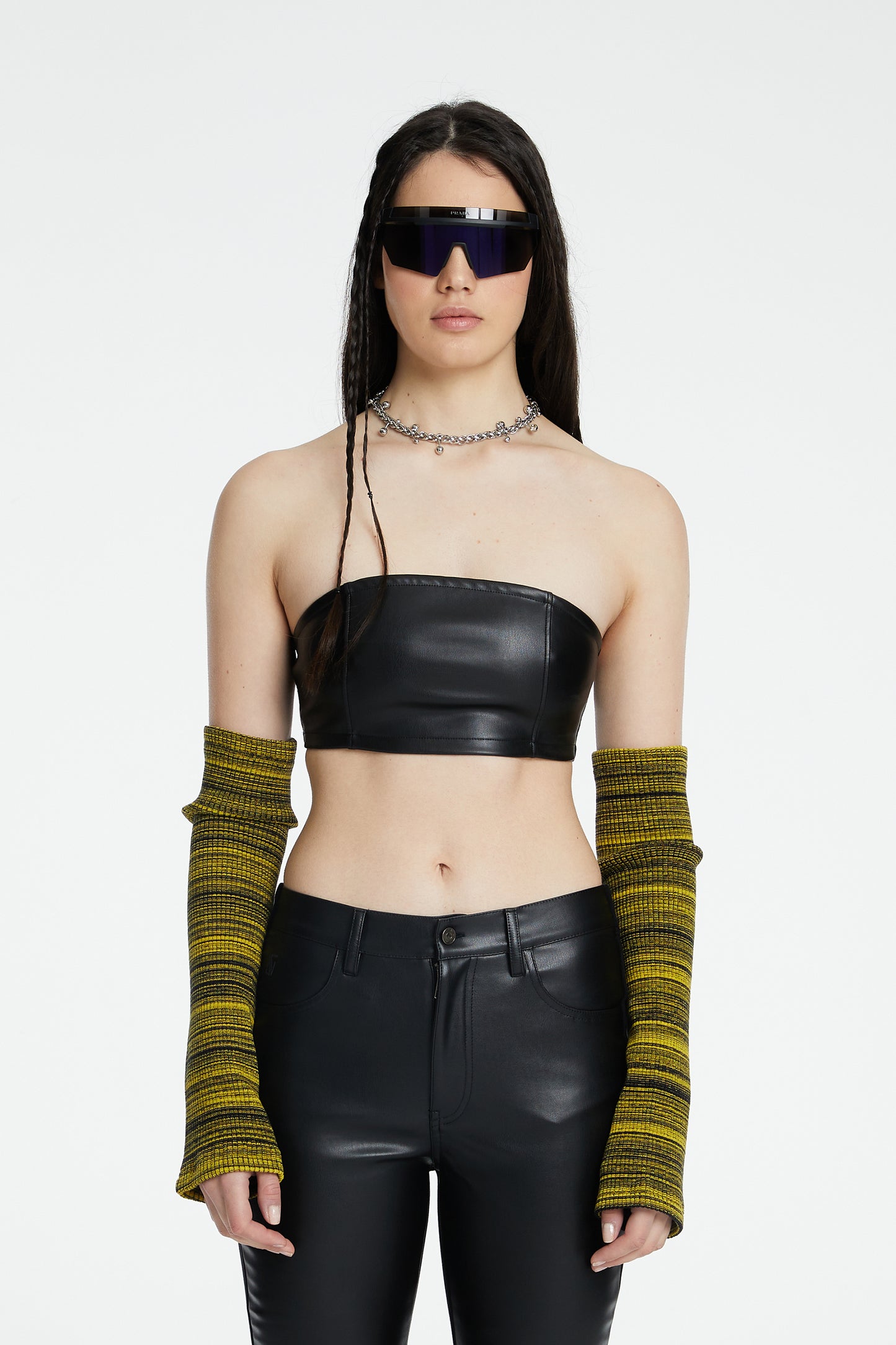 Vegan Leather Bralette - Black