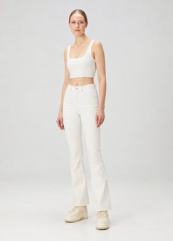 Vegan Leather Tank Top - Eggshell