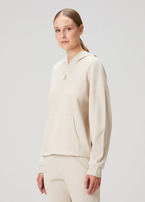 Waffle Oversize Hoodie - Warm Beige