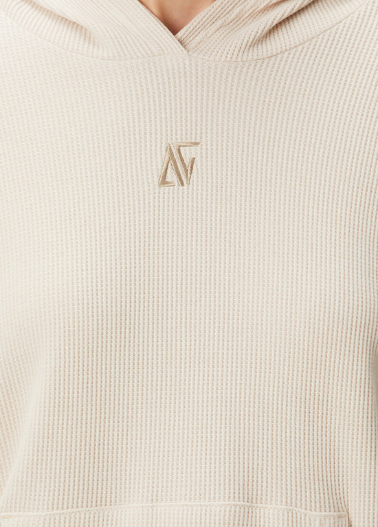 Waffle Oversize Hoodie - Warm Beige