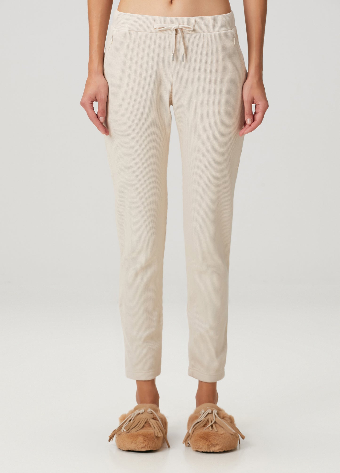 Waffle Sweatpants - Warm Beige