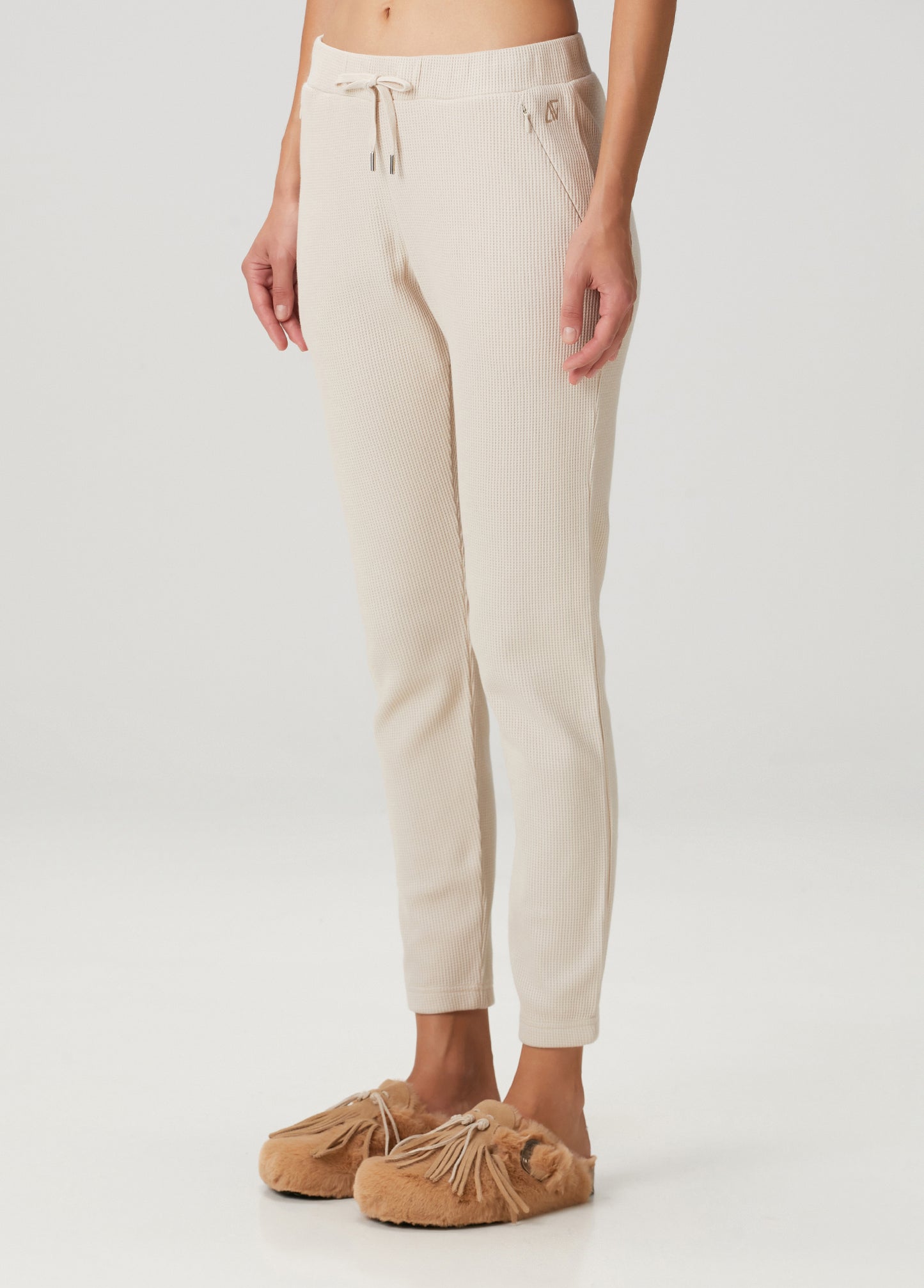 Waffle Sweatpants - Warm Beige