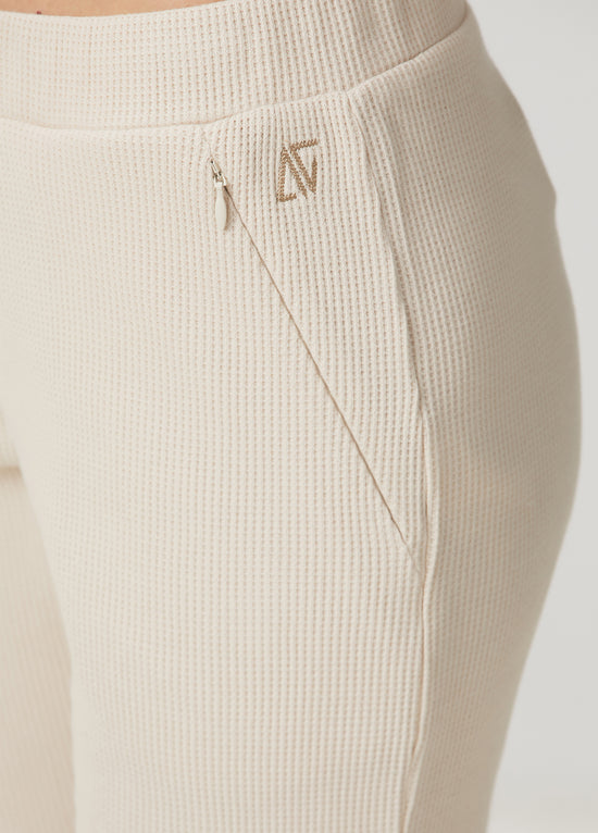Waffle Sweatpants - Warm Beige
