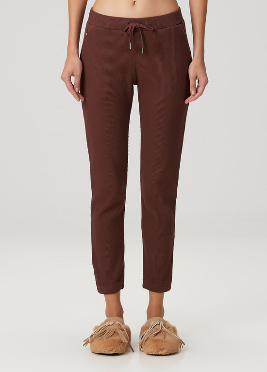 Waffle Sweatpants - Brown Stone