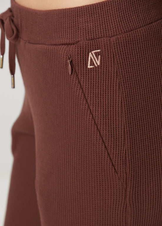 Waffle Sweatpants - Brown Stone