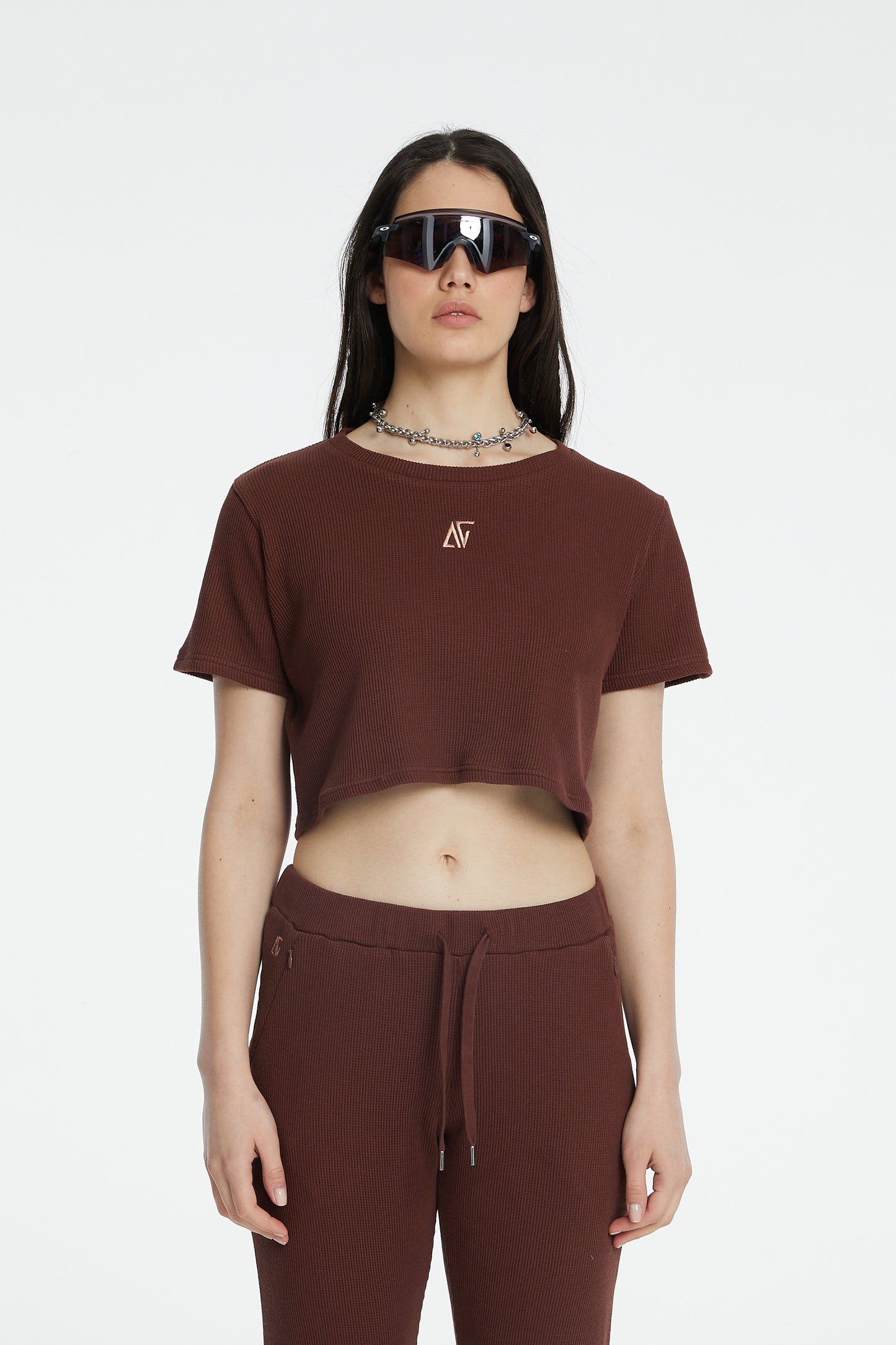 Waffle T-shirt - Brown Stone