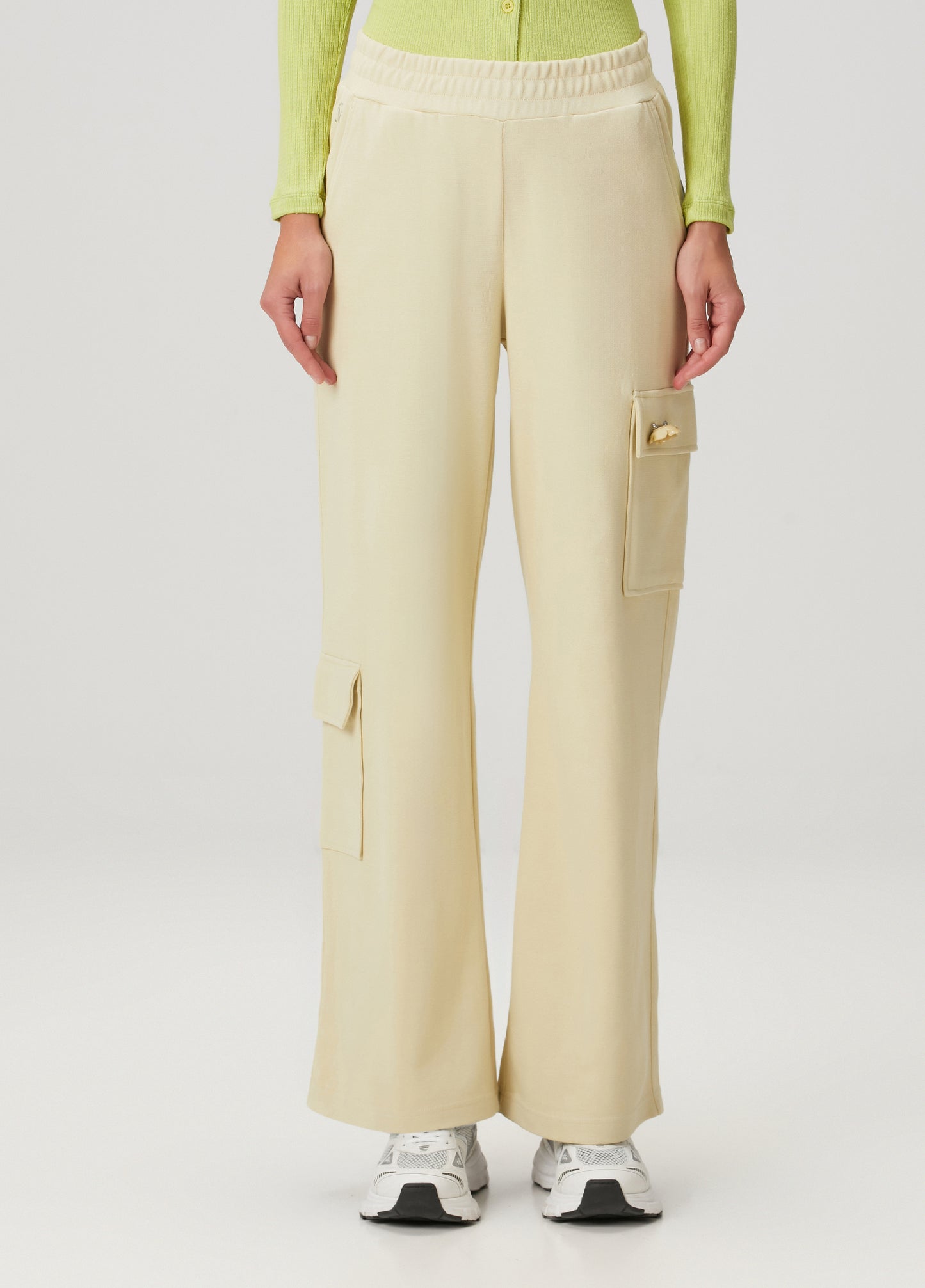 Daisy Cargo Sweatpants - Green Haze