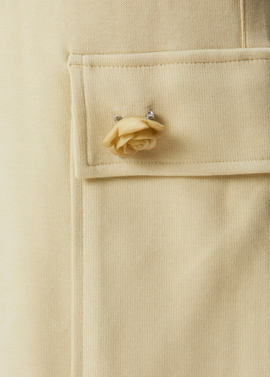 Daisy Cargo Sweatpants - Green Haze