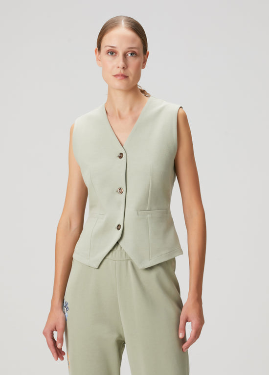 Daisy Waistcoat - Sea Grass