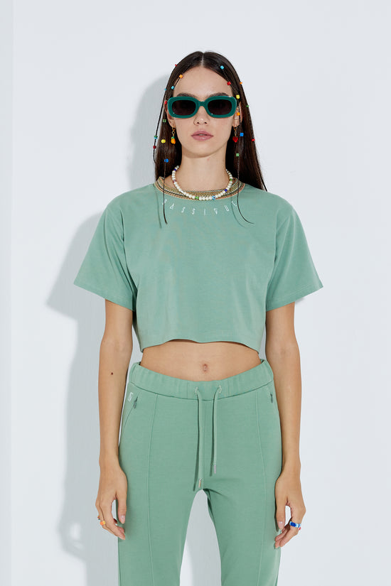 High Density Crop T-Shirt - Jade
