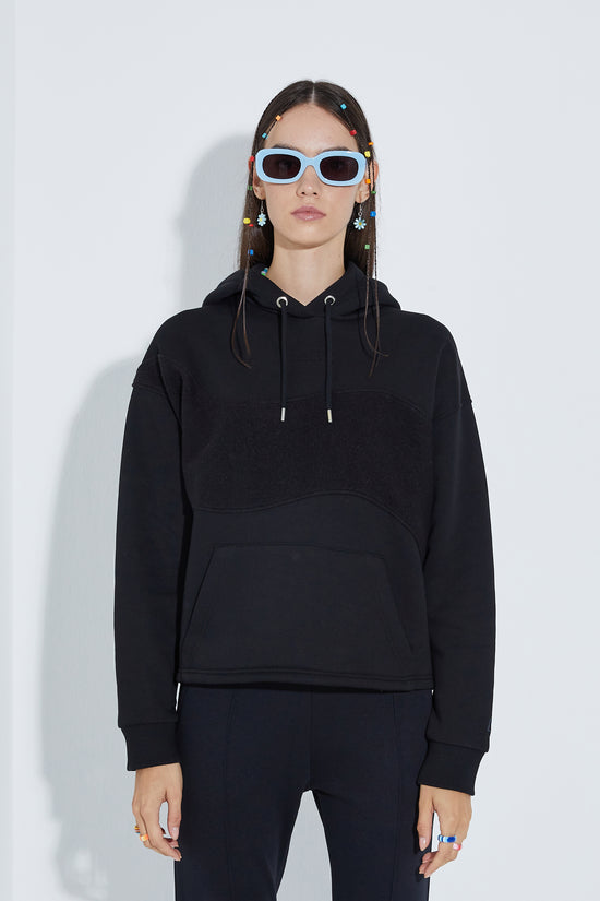 Kapüşonlu Sweatshirt - Siyah