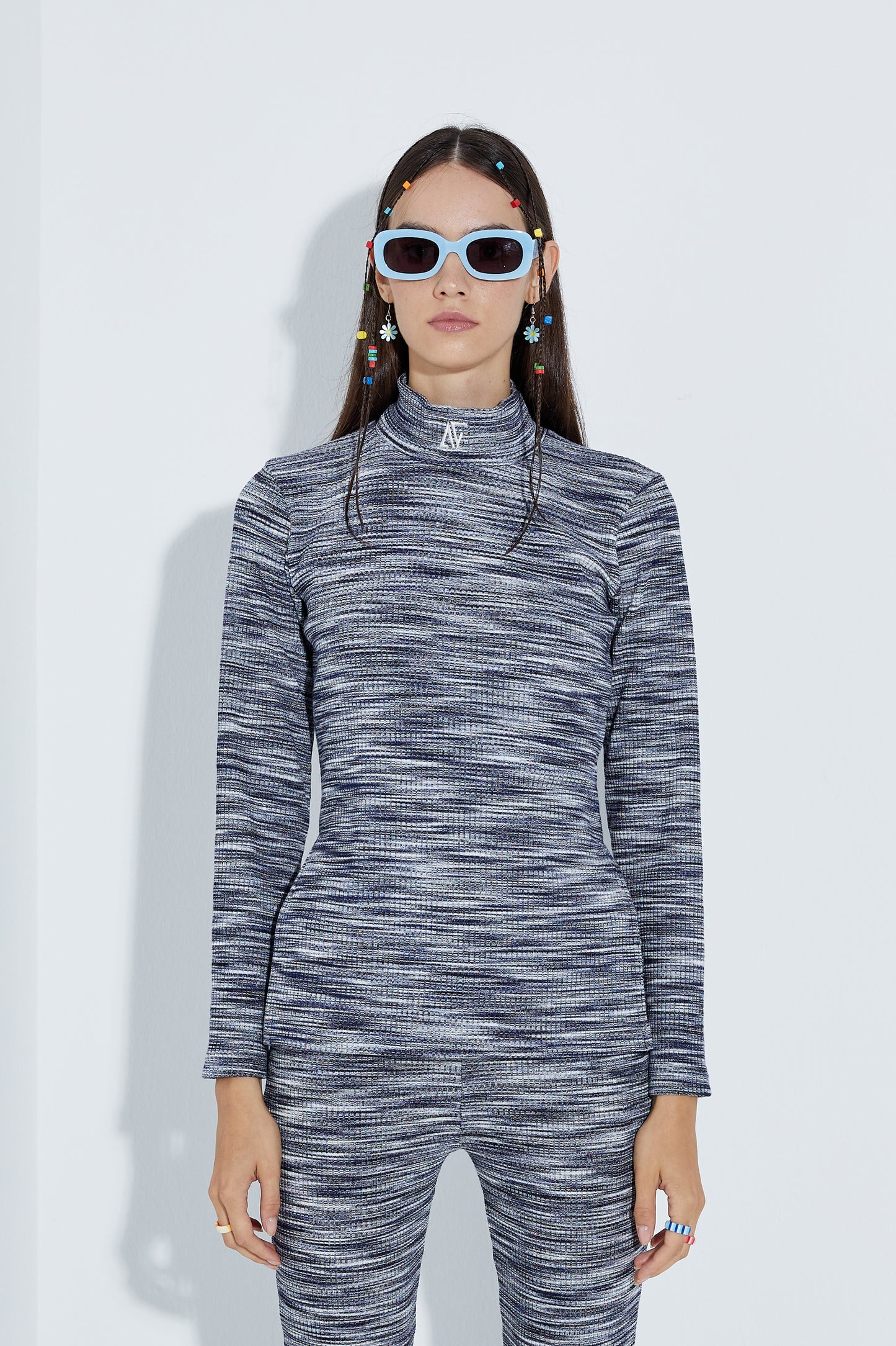 Knit Long Top- Blueberry