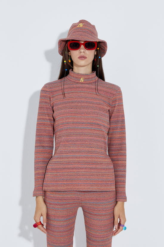 Knit Long Top- Rainbow