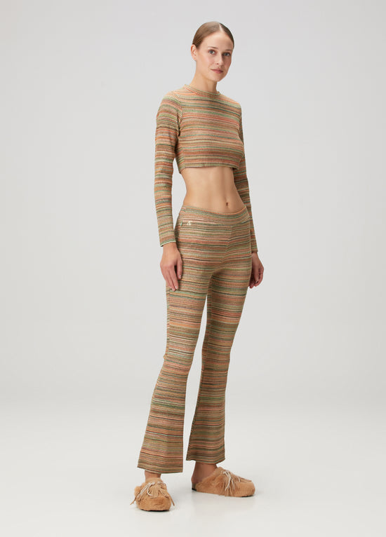 Knit Flare Sweatpants - Margarita