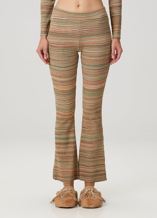 Knit Flare Sweatpants - Margarita