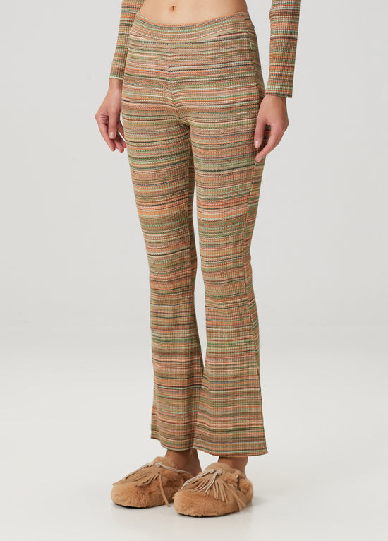 Knit Flare Sweatpants - Margarita