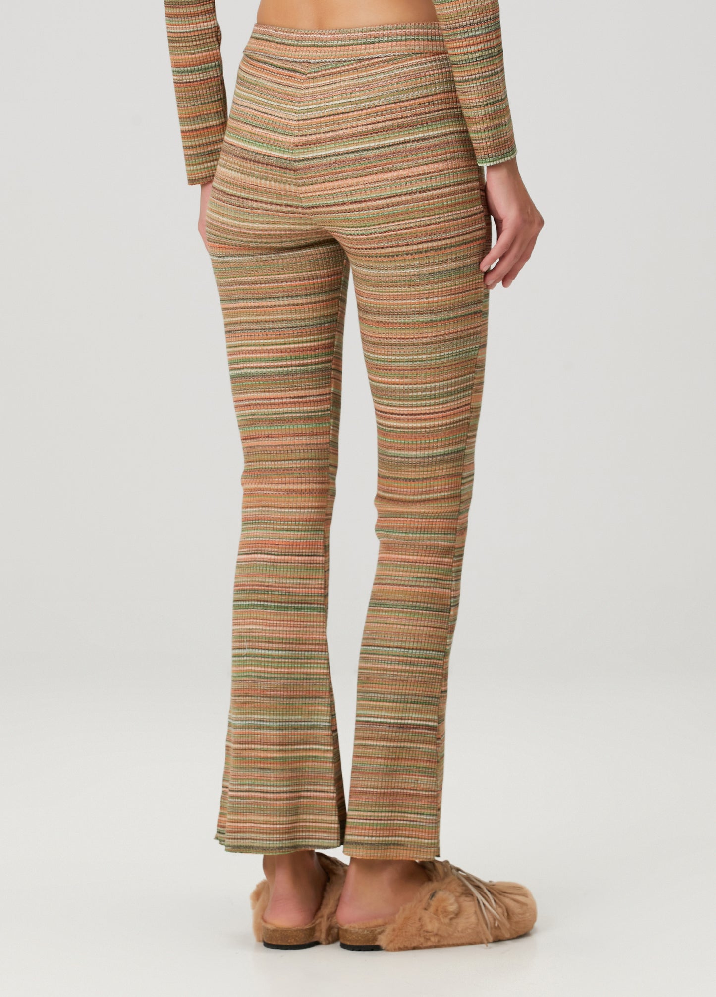 Knit Flare Sweatpants - Margarita