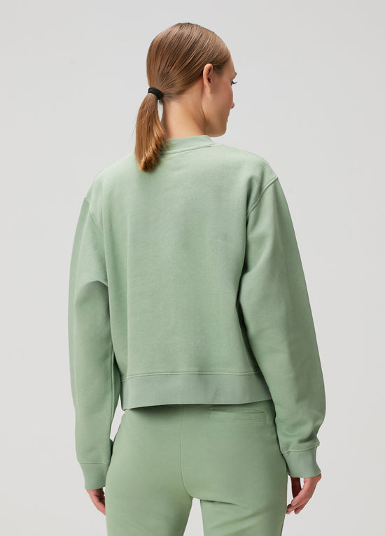 Cotton Crewneck Sweatshirt - Jade