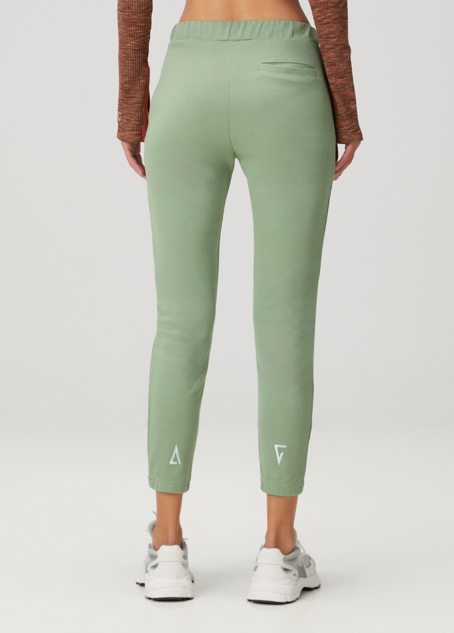 Cotton Skinny Sweatpants - Green