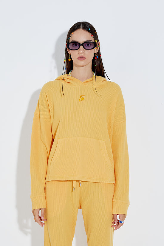 Waffle Oversize Hoodie - Honeycomb