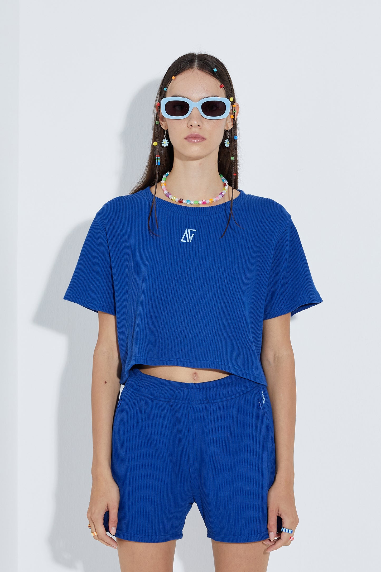 Waffle T-Shirt - Lazuli Blue