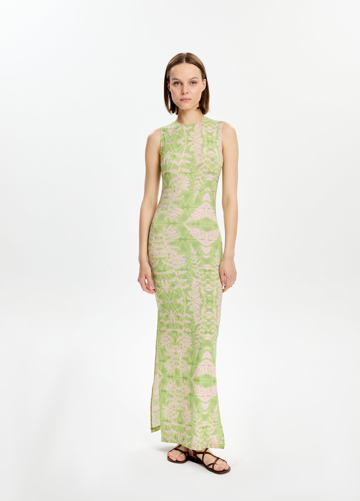 Printed Jersey Maxi Dress