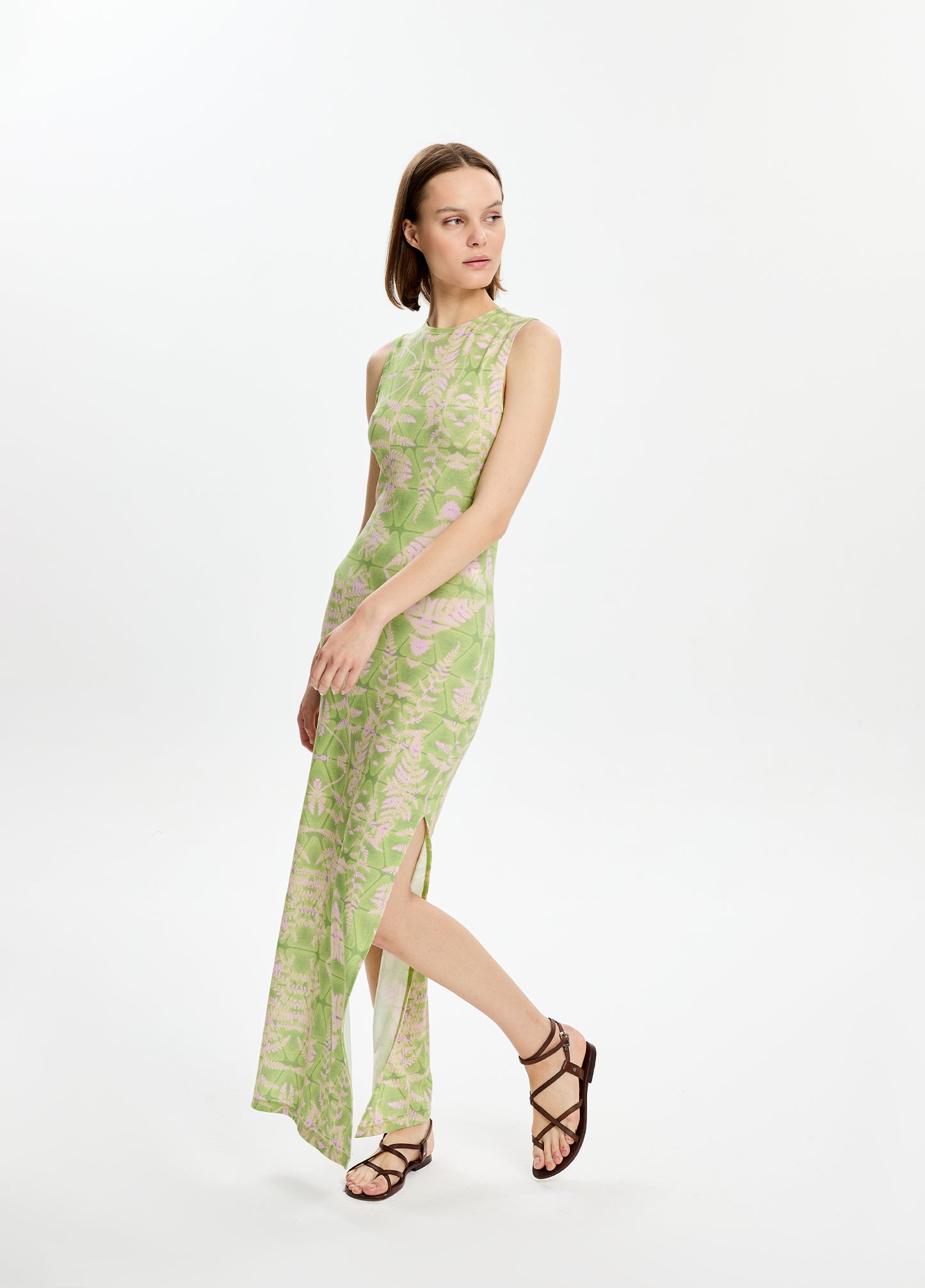 Printed Jersey Maxi Dress