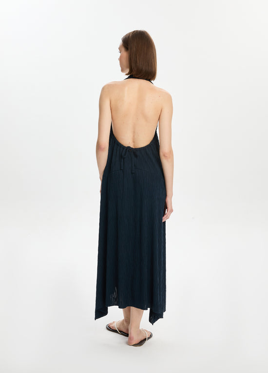 Textured Maxi Button Down Dress