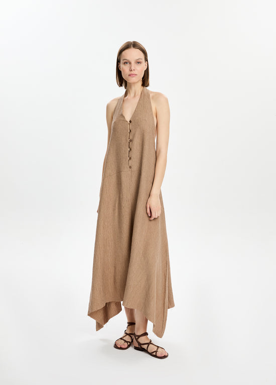Textured Maxi Button Down Dress
