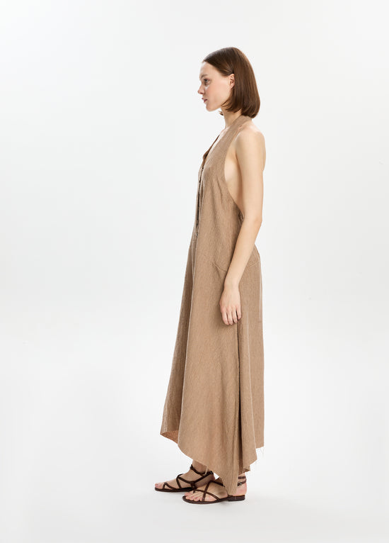 Textured Maxi Button Down Dress