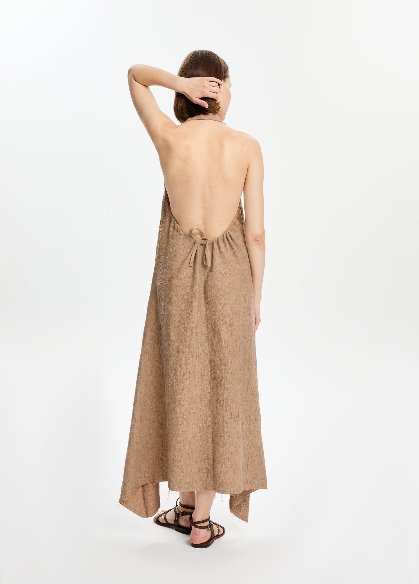 Textured Maxi Button Down Dress