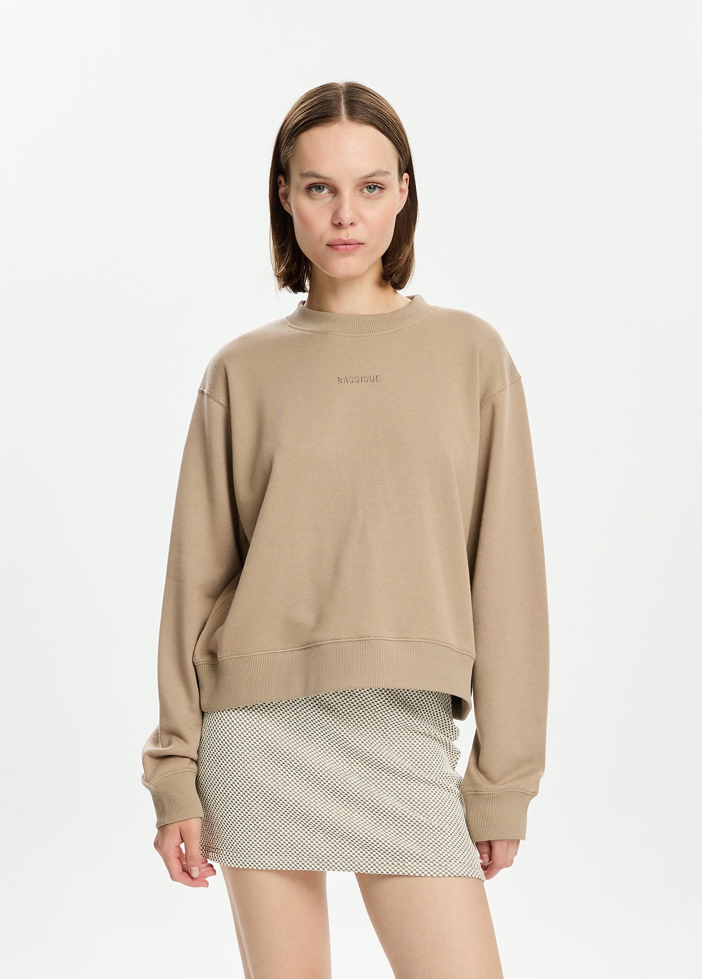 Klasik Bisiklet Yaka Sweatshirt