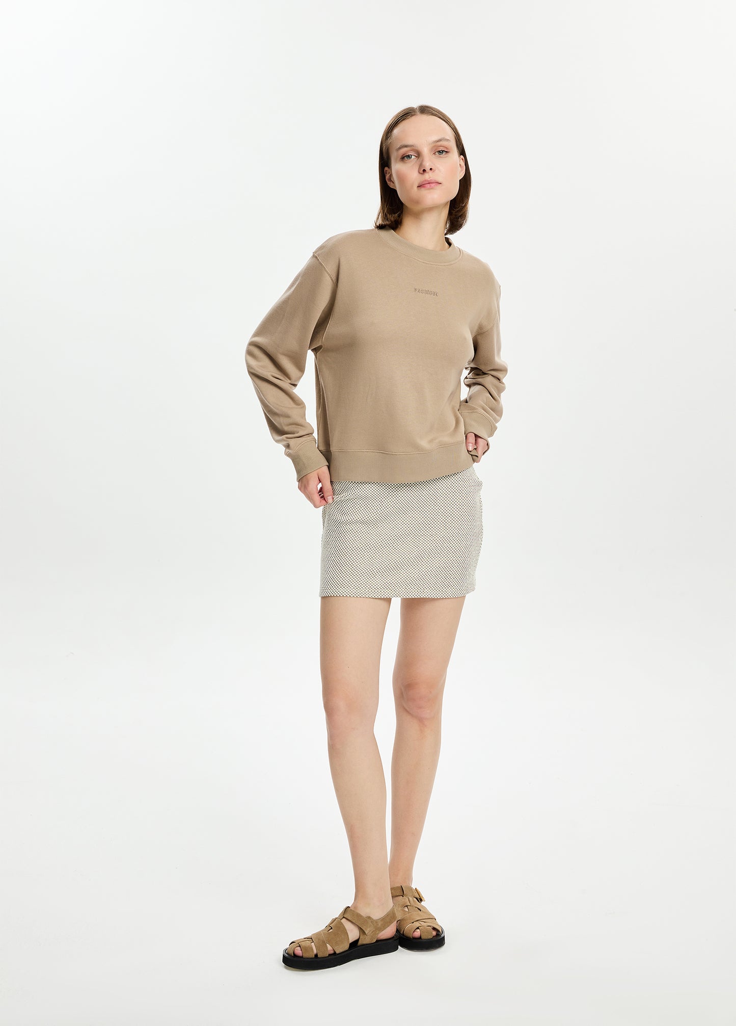 Klasik Bisiklet Yaka Sweatshirt