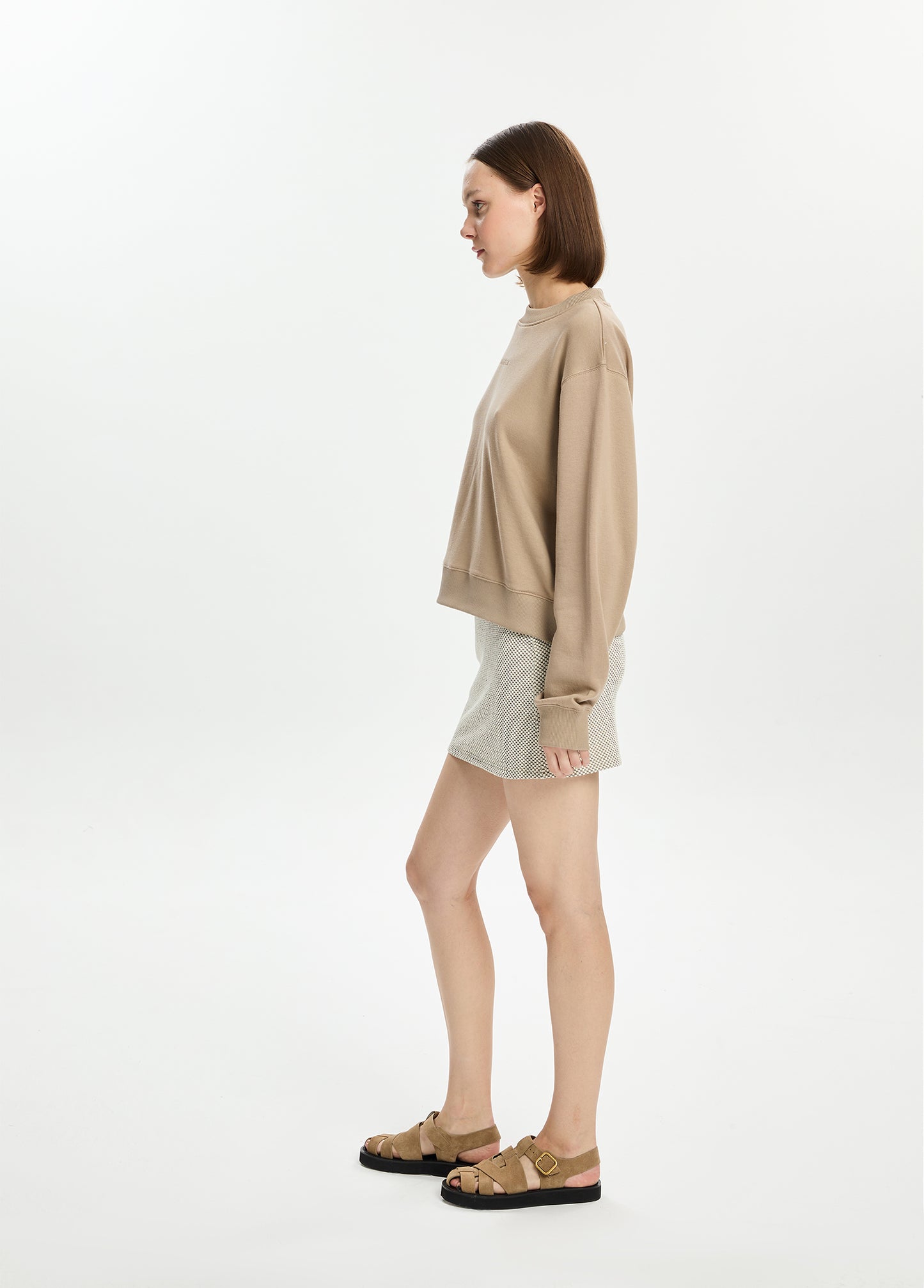 Klasik Bisiklet Yaka Sweatshirt