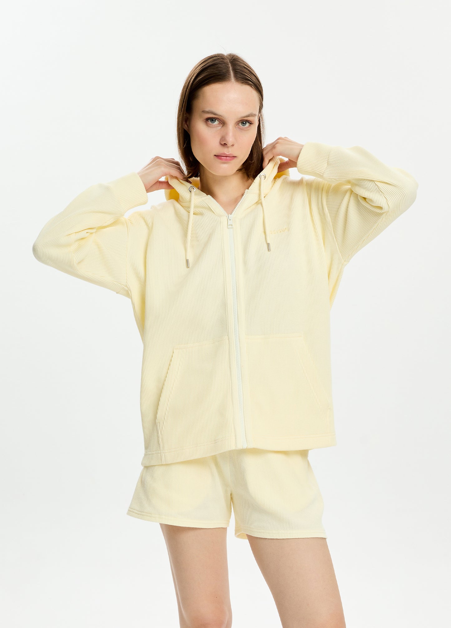 Waffle Zipper Sweathirt