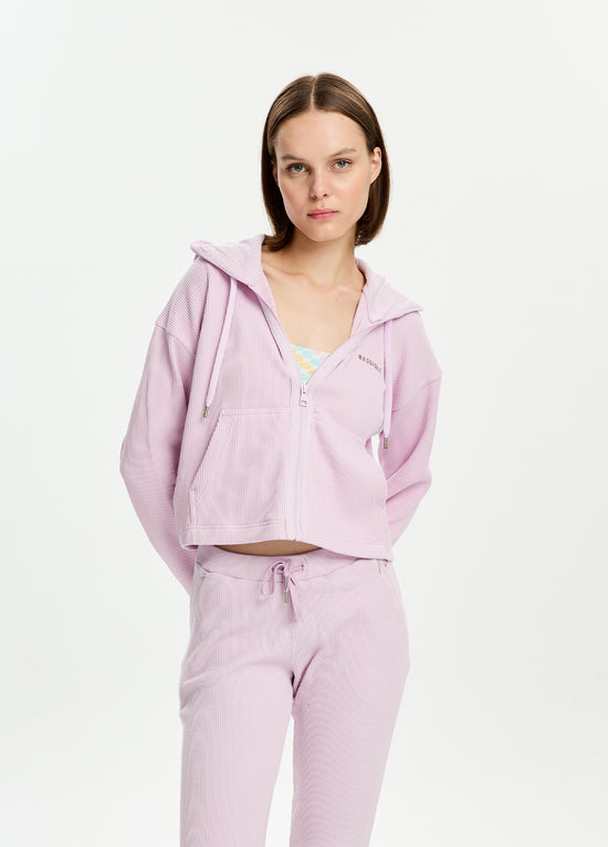 Waffle Fermuarlı Sweatshirt