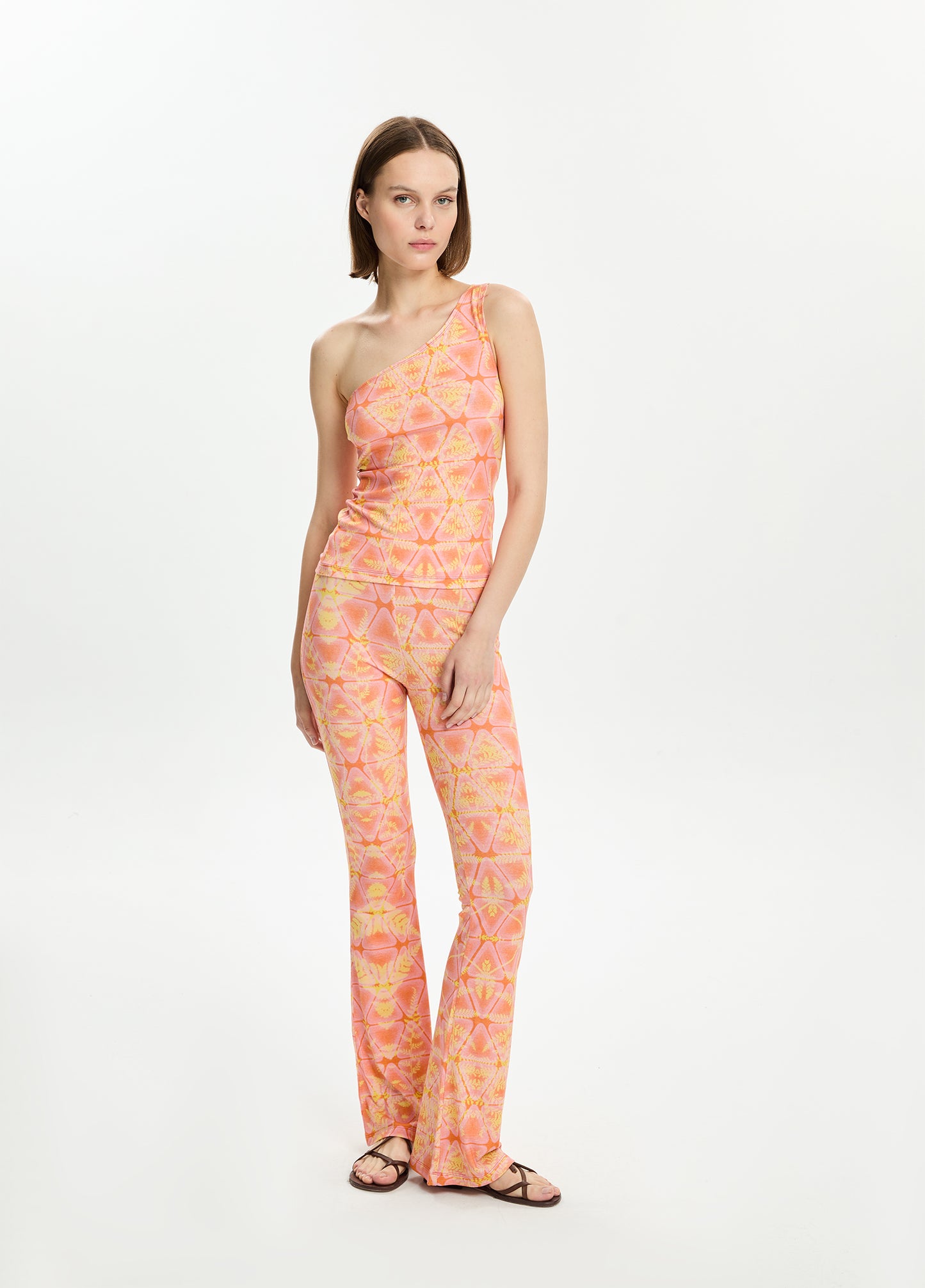 Printed One Shoulder Top