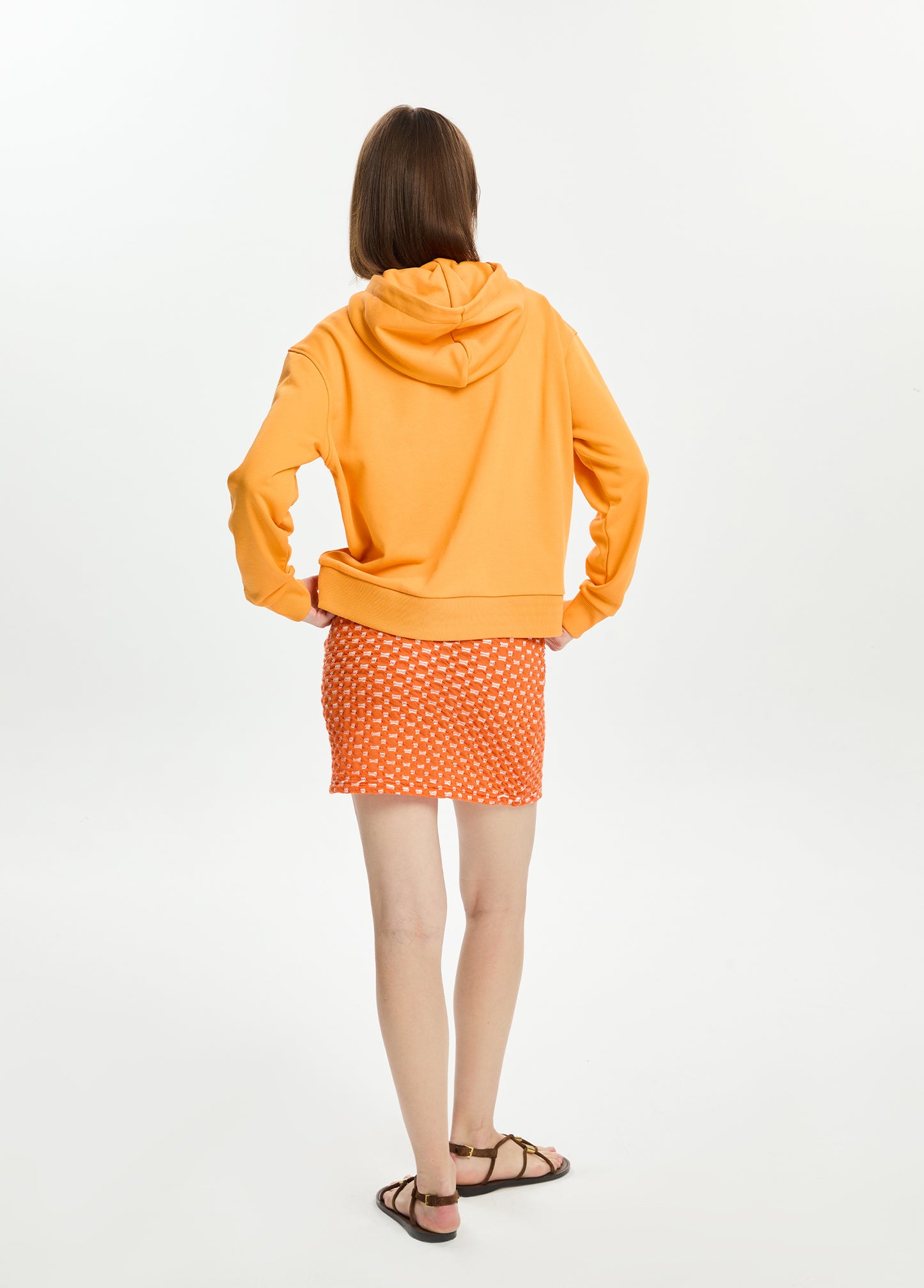 Flok Baskılı Hoodie