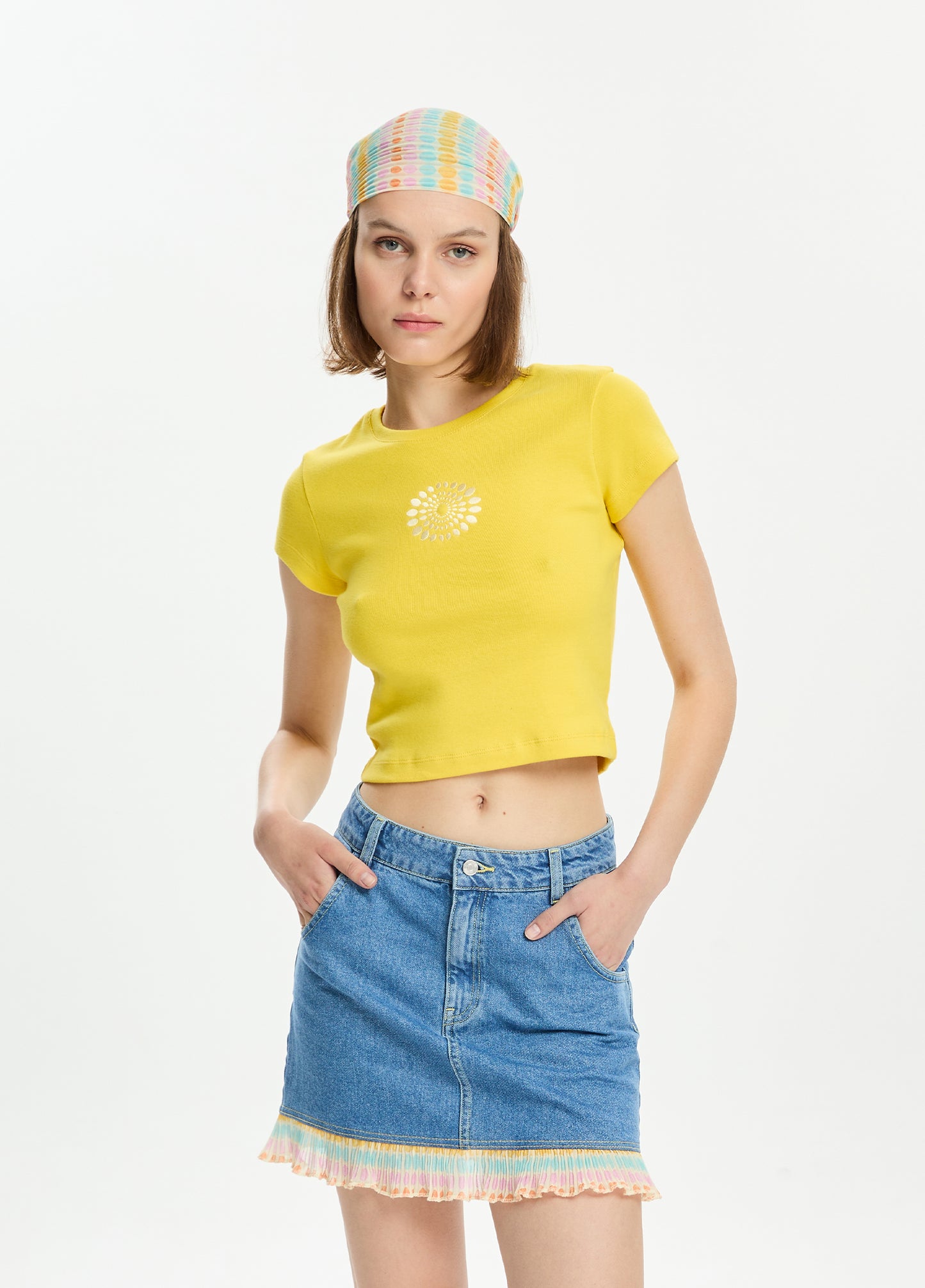 Baby Tee w/ Embroidery