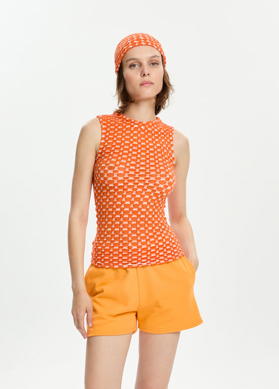 Multi-Colored Textured Top