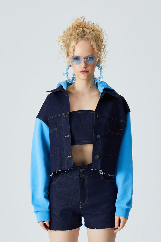 Navy Denim Jacket - Tranquil Blue