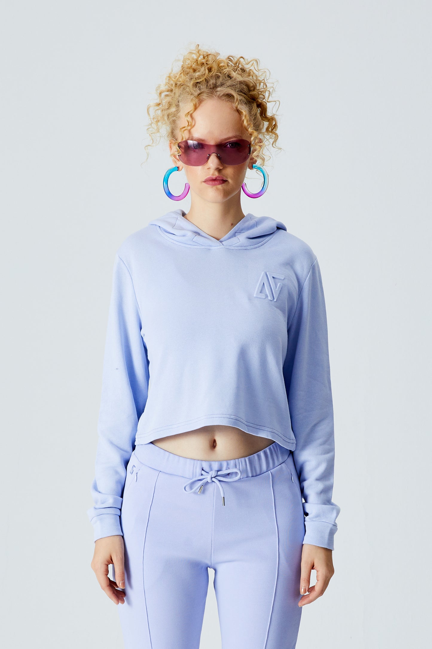 Arkası Açık Sweatshirt - Lila