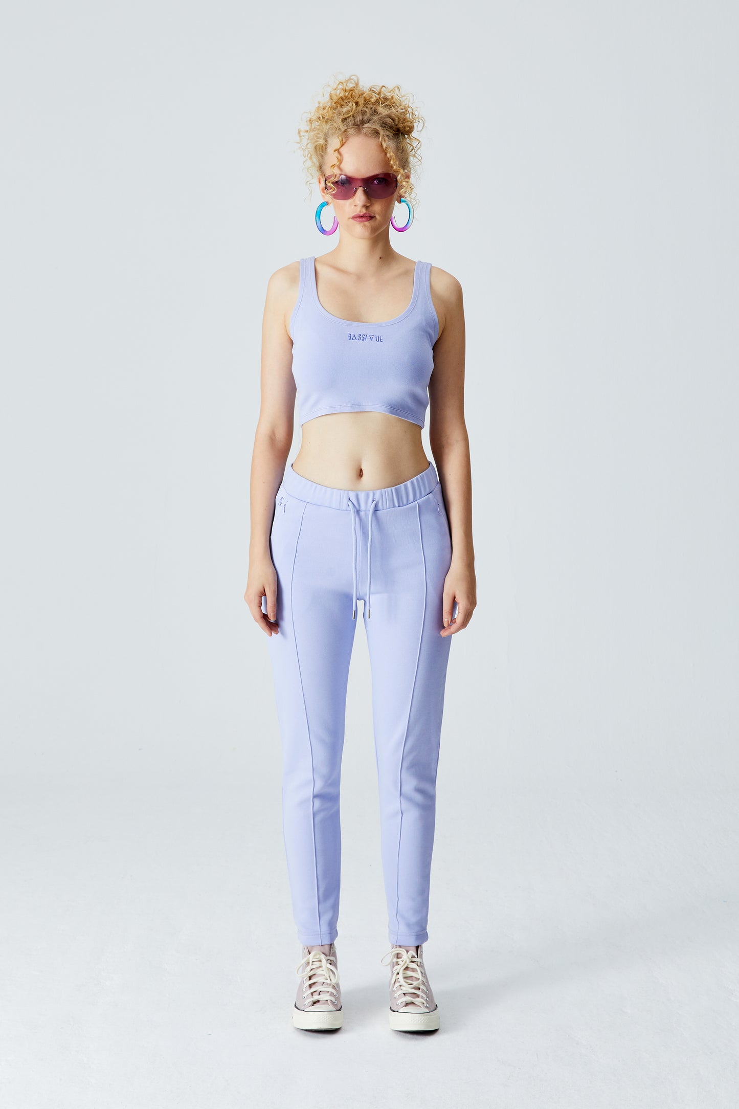 Cotton Skinny Sweatpants - Digital Lavender