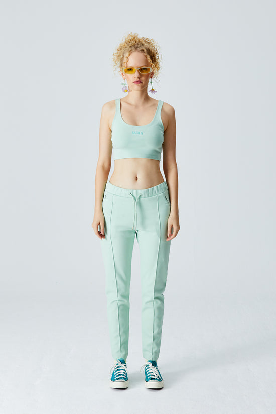 Cotton Skinny Sweatpants - Cameo Green
