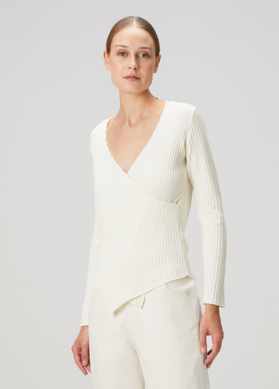 Crossover Ribbed Top