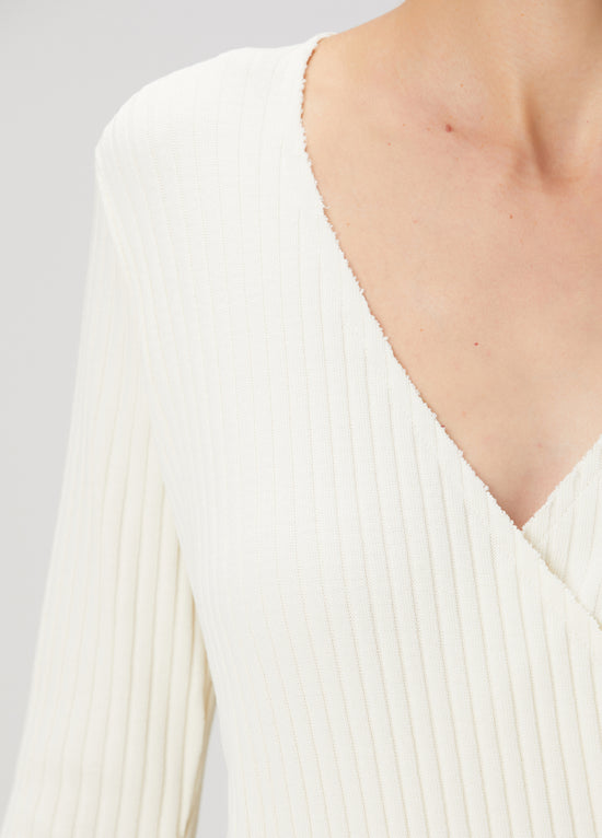 Crossover Ribbed Top