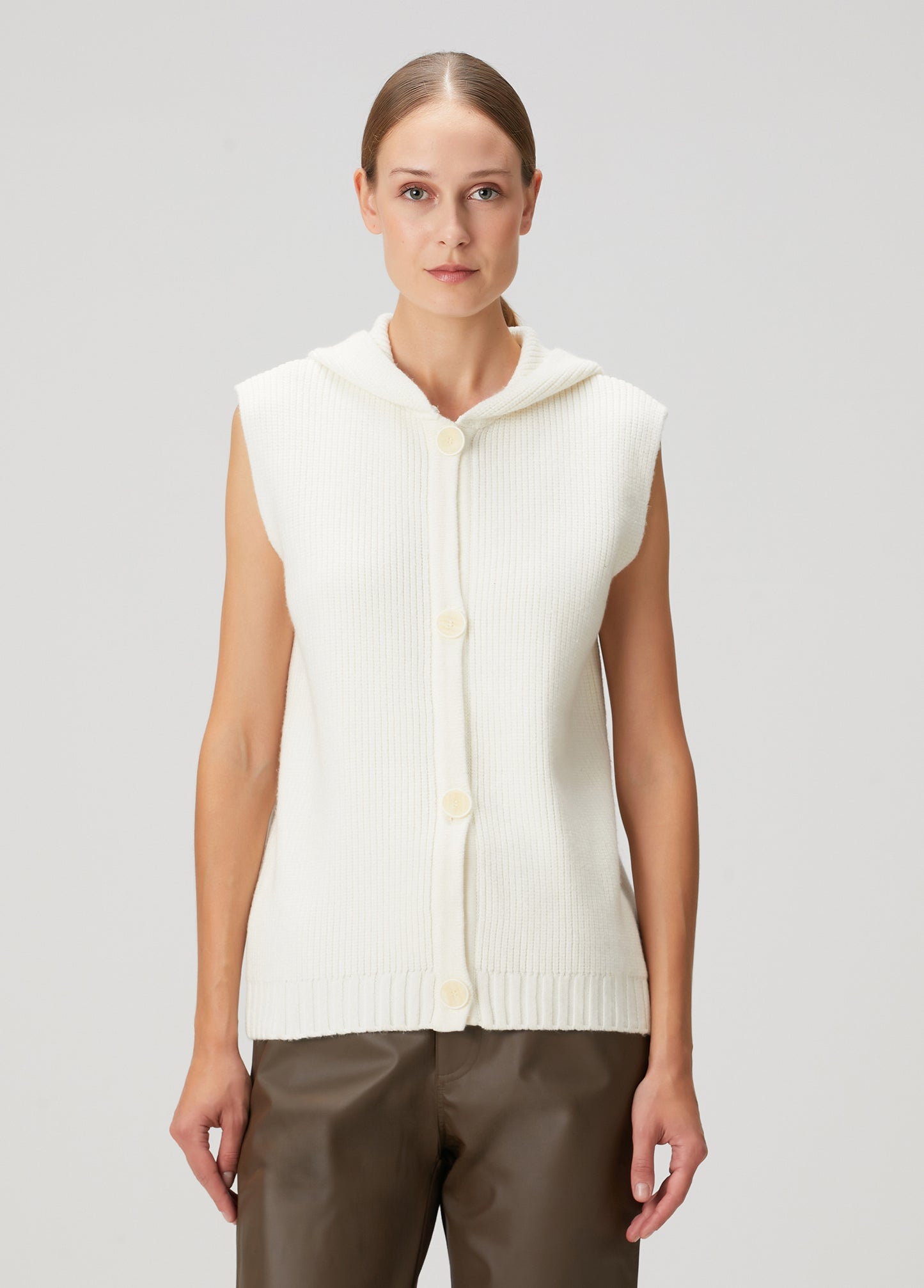 Hooded Knit Vest