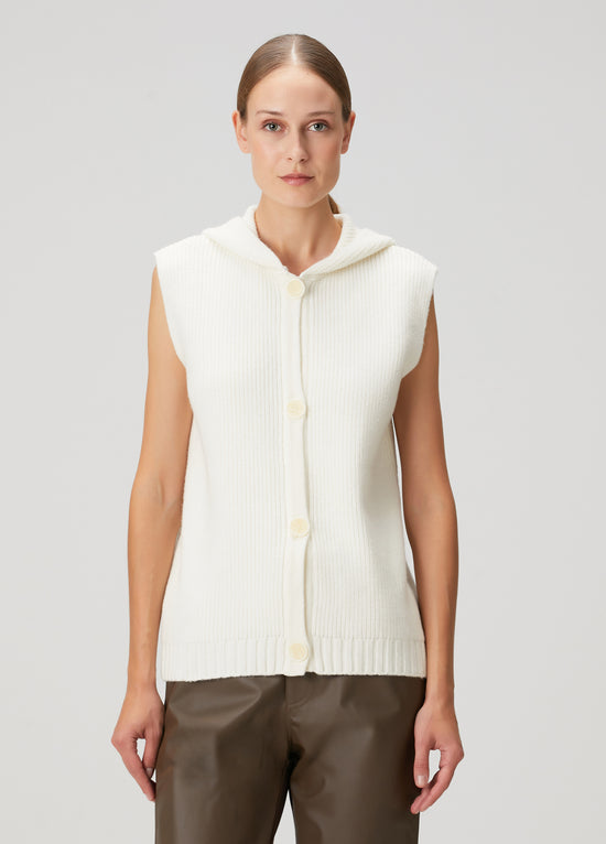 Hooded Knit Vest