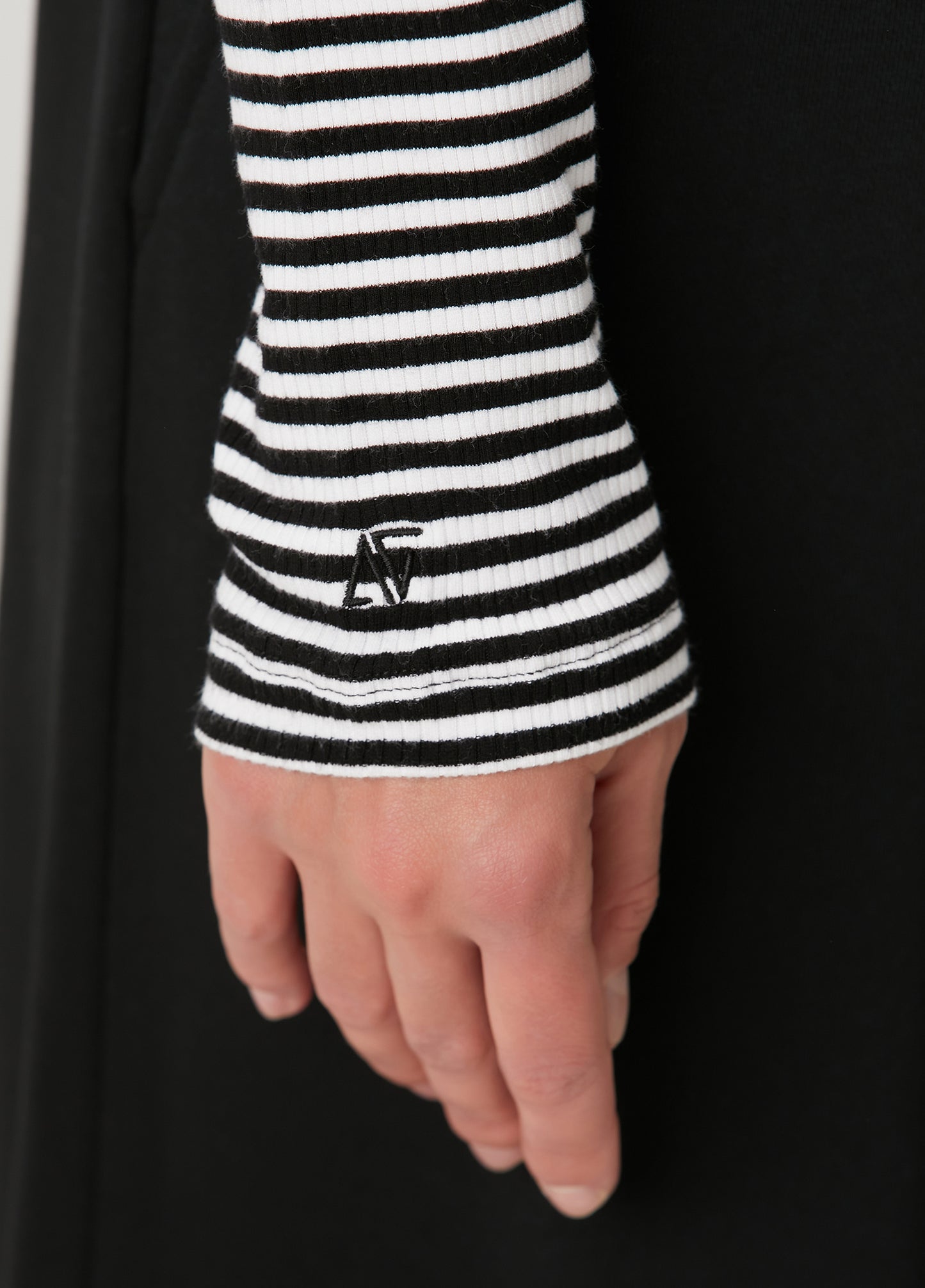 Ribbed Turtleneck Long Sleeve T-shirt