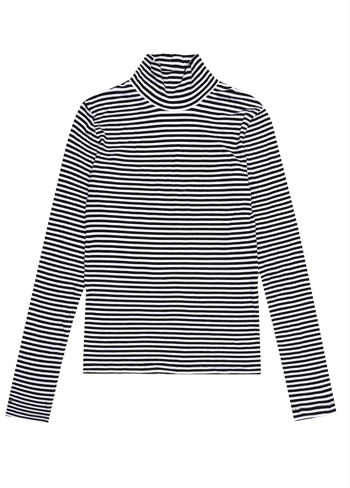 Ribbed Turtleneck Long Sleeve T-shirt